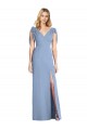 Soft Chiffon Mermaid Long Sleeveless V-Back Bridesmaid Dress Barrie