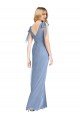Soft Chiffon Mermaid Long Sleeveless V-Back Bridesmaid Dress Barrie