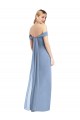 Soft Chiffon Mermaid Long Sleeveless Low Back Semi Formal Evening Dress / Bridesmaid Dress Barrie