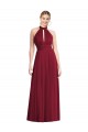 Soft Chiffon A-Line Sleeveless Burgundy Semi Formal Evening Dress / Bridesmaid Dress Barrie