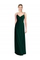Soft Chiffon A-Line Long Sleeveless Ever Green Low Back Bridesmaid Dress Barrie