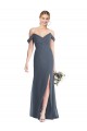 Soft Chiffon Trumpet Long Sleeveless Low Back Bridesmaid Dress Barrie