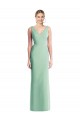 Soft Chiffon Trumpet Long Sleeveless Tie Back Bridesmaid Dress Barrie