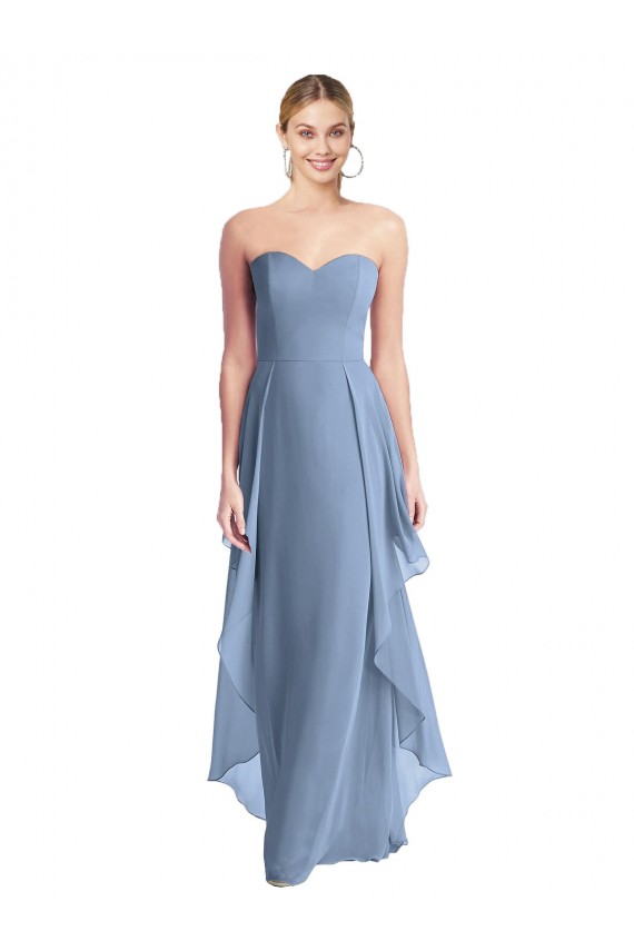 Chiffon Long A-Line Sleeveless Formal Dress / Bridesmaid Dress Barrie