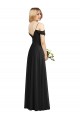 Soft Chiffon A-Line Long Cold Shoulder Semi Formal Evening Dress / Bridesmaid Dress Barrie