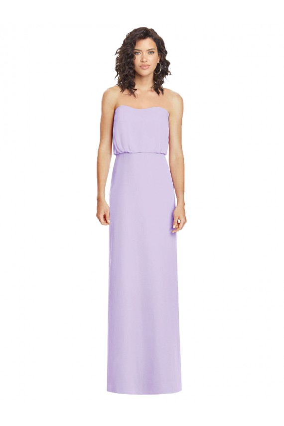 Soft Chiffon A-Line Long Sleeveless Lilac Low Back Formal Dress / Bridesmaid Dress Barrie