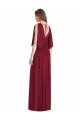 Soft Chiffon Trumpet Long Sleeveless Tie Back Semi Formal Evening Dress / Bridesmaid Dress Barrie