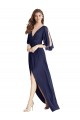 Soft Chiffon Trumpet Long Sleeveless Tie Back Semi Formal Evening Dress / Bridesmaid Dress Barrie