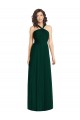 Soft Chiffon A-Line Long Sleeveless Ever Green Bridesmaid Dress Barrie