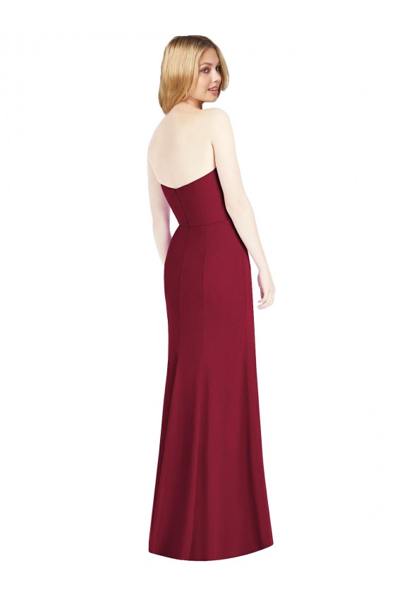 Soft Chiffon Trumpet Long Sleeveless Front Slit Bridesmaid Dresses Barrie