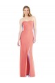Soft Chiffon Trumpet Long Sleeveless Front Slit Bridesmaid Dresses Barrie