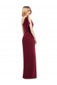 Soft Chiffon Trumpet Long Sleeveless Draped Front Slit Bridesmaid Dresses Barrie