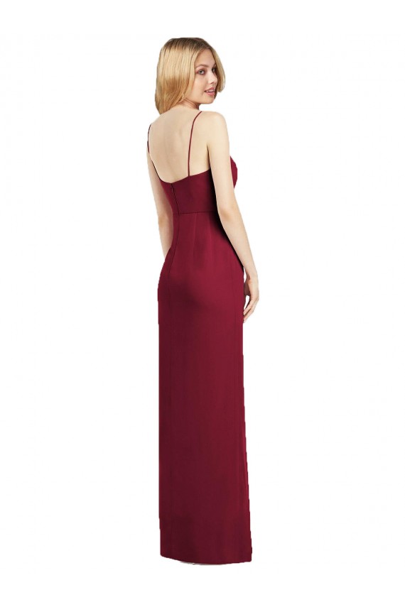 Soft Chiffon Trumpet Long Sleeveless Formal Dress / Bridesmaid Dress Barrie