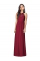Soft Chiffon Trumpet Long Sleeveless Burgundy Bridesmaid Dresses Barrie