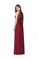 Soft Chiffon Trumpet Long Sleeveless Burgundy Bridesmaid Dresses Barrie