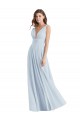 Lxue Chiffon A-Line Long Sleeveless Tie Back Bridesmaid Dress Barrie