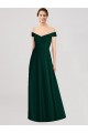Soft Chiffon A-Line Long Sleeveless Ever Green Formal Dress / Bridesmaid Dress Barrie