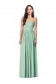 Soft Chiffon Trumpet Long Sleeveless Mint Green Bridesmaid Dress Barrie