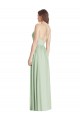 Soft Chiffon A-Line Long Sleeveless Criss Cross Back Semi Formal Evening Dress / Bridesmaid Dress Barrie