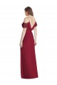 Soft Chiffon Trumpet Long Cold Shoulder V-Back Semi Formal Evening Dress / Bridesmaid Dress Barrie
