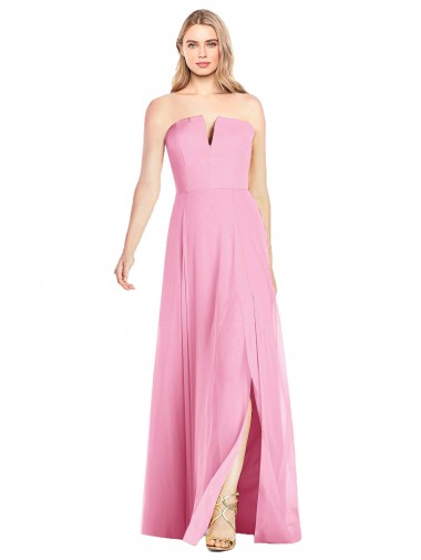 Soft Chiffon Trumpet Trumpet Sleeveless Hot Pink Semi Formal Evening Dress / Bridesmaid Dress Barrie
