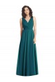 Chiffon A-Line Long Sleeveless V-Back Hunter Bridesmaid Dresses Barrie