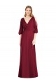 Soft Chiffon Trumpet Long Bell Sleeves V-Back Formal Dress / Bridesmaid Dress Barrie