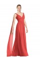 Soft Chiffon A-Line Long Sleeveless Firecracker Low Back Bridesmaid Dress Barrie