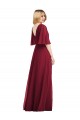 Soft Chiffon Trumpet Long Flutter Sleeves Bridesmaid Dress Barrie