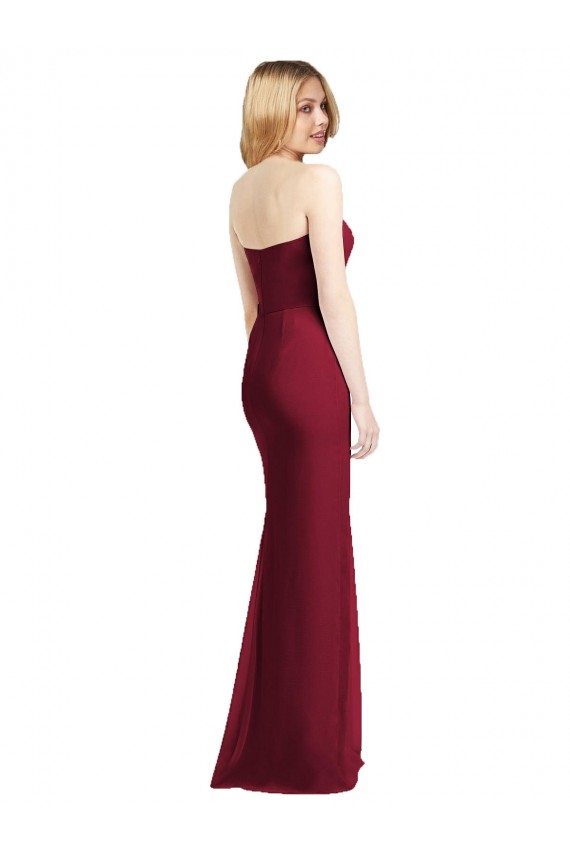 Soft Chiffon Trumpet Long Sleeveless Side Slit Bridesmaid Dresses Barrie
