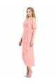 Soft Chiffon Trumpet Cocktail Length Cold Shoulder High Low Bridesmaid Dress Barrie