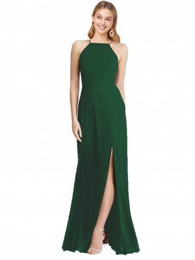 Soft Chiffon A-Line Sleeveless Dark Green Semi Formal Evening Dress / Bridesmaid Dress Barrie