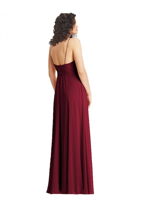 Soft Chiffon Trumpet Long Sleeveless Formal Evening Gown / Bridesmaid Dress Barrie