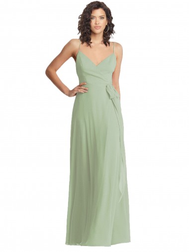 Soft Chiffon Trumpet Long Sleeveless Formal Evening Gown / Bridesmaid Dress Barrie