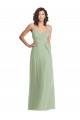 Soft Chiffon Trumpet Long Sleeveless Formal Evening Gown / Bridesmaid Dress Barrie