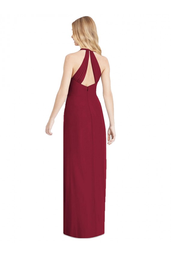 Soft Chiffon Trumpet Long Sleeveless Desert Rose Evening Dresses Barrie