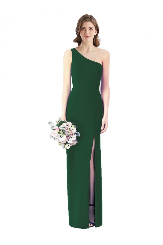 Soft Chiffon Trumpet Trumpet Sleeveless Dark Green Bridesmaid Dress Barrie