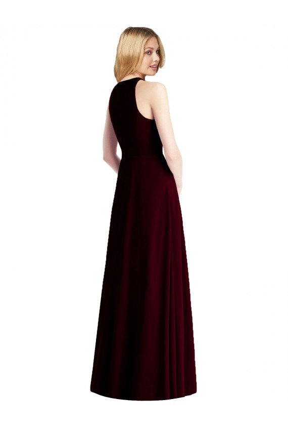 Luxe Chiffon Trumpet Long Sleeveless Semi Formal Evening Dress / Bridesmaid Dress Barrie