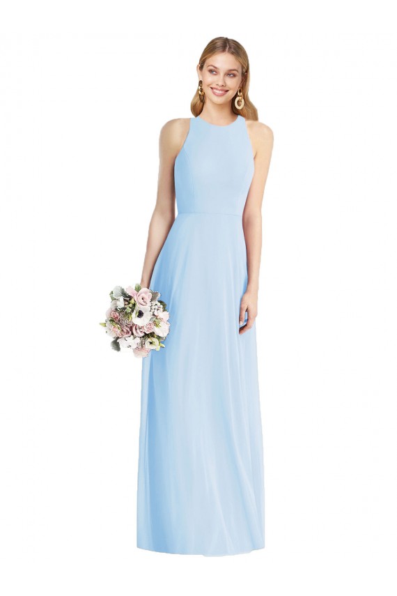 Luxe Chiffon Trumpet Long Sleeveless Semi Formal Evening Dress / Bridesmaid Dress Barrie