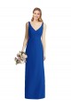 Soft Chiffon Mermaid Long Sleeveless Royal Blue Bridesmaid Dress Barrie