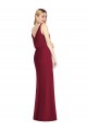 Soft Chiffon Mermaid Long Sleeveless V-Back Front Slit Bridesmaid Dresses Barrie