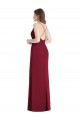 Soft Chiffon Mermaid Long Sleeveless Criss Cross Back Bridesmaid Dress Barrie