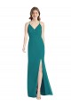 Soft Chiffon Mermaid Long Sleeveless Criss Cross Back Bridesmaid Dress Barrie