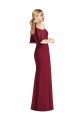 Soft Chiffon Mermaid Long Cold Shoulder Semi Formal Evening Dress / Bridesmaid Dress Barrie