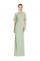 Soft Chiffon Mermaid Long Cold Shoulder Semi Formal Evening Dress / Bridesmaid Dress Barrie
