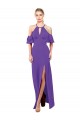 Soft Chiffon A-Line Long Ruffle Sleeves Open Back Bridesmaid Dress Barrie