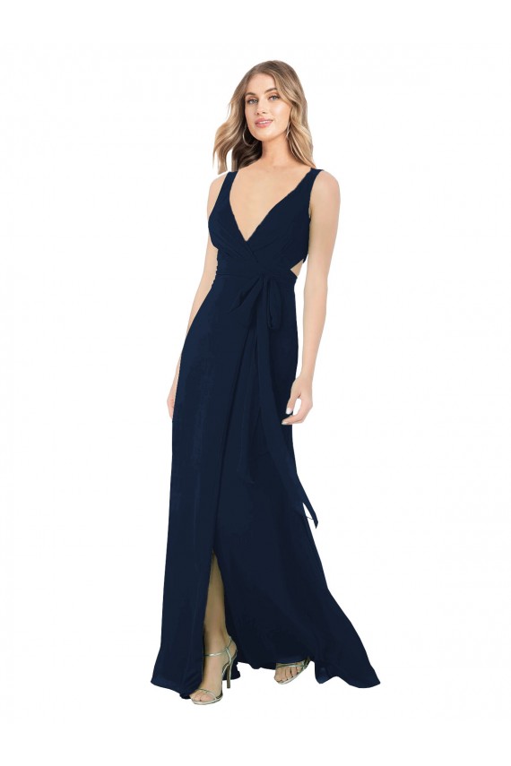 Chiffon Long Sleeveless Bridesmaid Dress / Evening Dress Barrie