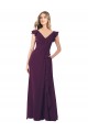 Soft Chiffon A-Line Cap Sleeves Grape Formal Dress / Bridesmaid Dress Barrie