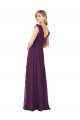 Soft Chiffon A-Line Cap Sleeves Grape Formal Dress / Bridesmaid Dress Barrie