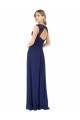 Soft Chiffon A-Line Long Cap Sleeves Keyhole Back Bridesmaid Dress Barrie